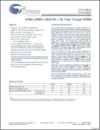 Click here to download CY7C1363C-100BZXC Datasheet