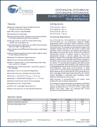 Click here to download CY7C1425JV18-250BZXC Datasheet