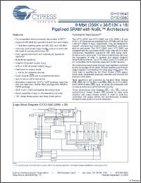 Click here to download CY7C1354C-200BZXC Datasheet
