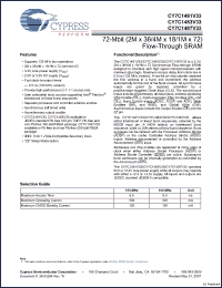 Click here to download CY7C1483V33-133BZI Datasheet