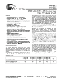 Click here to download CY7C1361A-117AC Datasheet