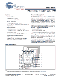 Click here to download CY62148DV30L-55BVI Datasheet