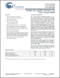 Click here to download CY7C1443AV25-133BZXC Datasheet