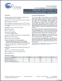 Click here to download CY7C1471BV25-133AXC Datasheet