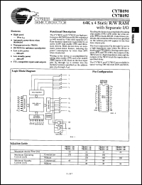 Click here to download CY7B191-10VC Datasheet