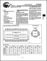 Click here to download CY7B339-8DMB Datasheet