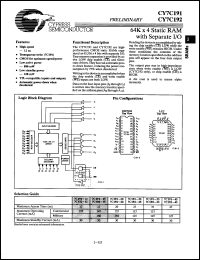 Click here to download CY7C191-35LC Datasheet