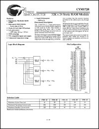 Click here to download CYM1720PZ20C Datasheet