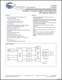 Click here to download CY25403 Datasheet