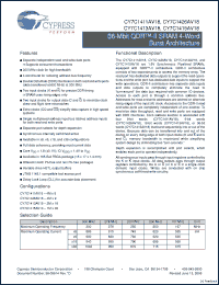 Click here to download CY7C1415AV18-300BZXI Datasheet