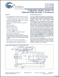 Click here to download CY7C1470V25-250BZI Datasheet