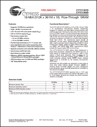 Click here to download CY7C1383D-100BGXC Datasheet