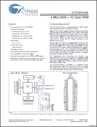 Click here to download CY7C1041CV33-10ZXI Datasheet