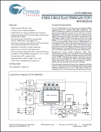 Click here to download CY7C1308DV25-167BZI Datasheet