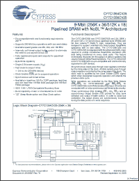 Click here to download CY7C1354CV25-200BZXC Datasheet