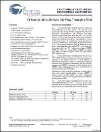 Click here to download CY7C1383DV25-100AXC Datasheet