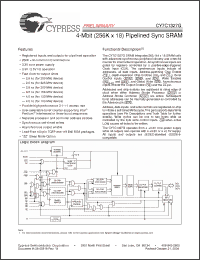 Click here to download CY7C1327G-166BGC Datasheet