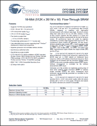 Click here to download CY7C1383F-100BGXC Datasheet