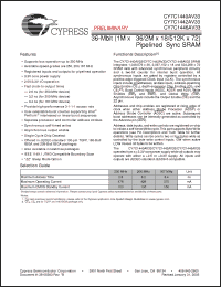 Click here to download CY7C1442AV33-167BZXC Datasheet