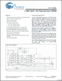 Click here to download CY7C1329H-166AXC Datasheet