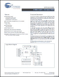 Click here to download CY7C1011CV33-10ZSXA Datasheet