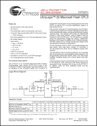 Click here to download CY7C371I-110AC Datasheet