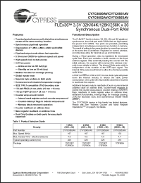 Click here to download CY7C0850AV-167BBC Datasheet