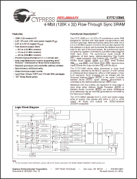 Click here to download CY7C1338G-117BGI Datasheet