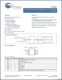 Click here to download CY22801FXC Datasheet