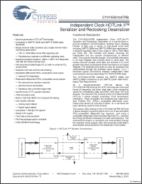 Click here to download CYV15G0104TRB_09 Datasheet