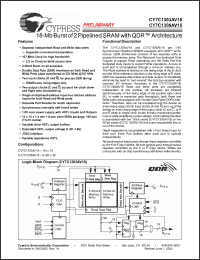 Click here to download CY7C1306AV18-133BZC Datasheet