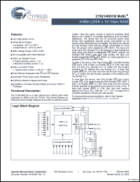 Click here to download CY62146EV30LL-45ZSXA Datasheet