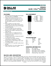 Click here to download DS2433S/T&R Datasheet