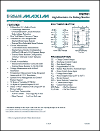 Click here to download DS2761 Datasheet