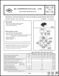 Click here to download KBPC15005 Datasheet