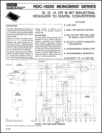 Click here to download RDC19200-302 Datasheet