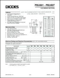 Click here to download PBU806 Datasheet