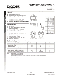 Click here to download DMMT5551 Datasheet