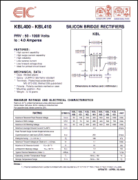 Click here to download KBL401 Datasheet