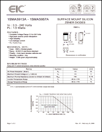 Click here to download 1SMA5934A Datasheet