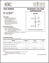 Click here to download 3KE200A Datasheet