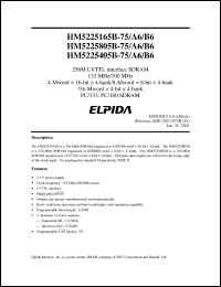 Click here to download HM5225805BTT-A6 Datasheet