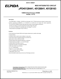 Click here to download uPD45128841G5-A80L-9JF Datasheet