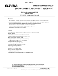 Click here to download uPD45128841G5-A75T-9JF Datasheet