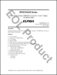 Click here to download HM5216165TT-10H Datasheet