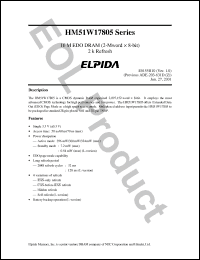 Click here to download HM51W17805LTS-7 Datasheet