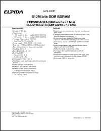 Click here to download EDD5108AGTA-7B-E Datasheet