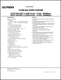 Click here to download EDE5108AJBG-1J-E Datasheet