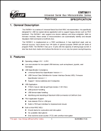 Click here to download EM78611 Datasheet