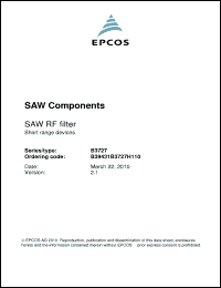 Click here to download B3727 Datasheet